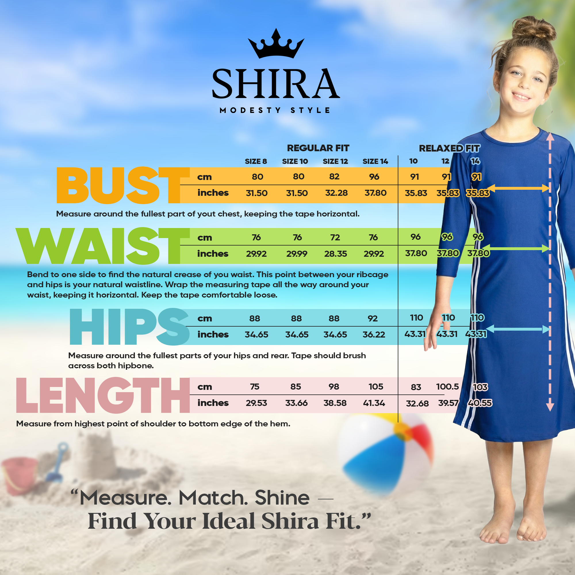 Girls Modest Tznius 3/4 Sleeve UPF 50+ Sun Protection bathing Suit Swimdress  (Reef in Navy Blue/White )