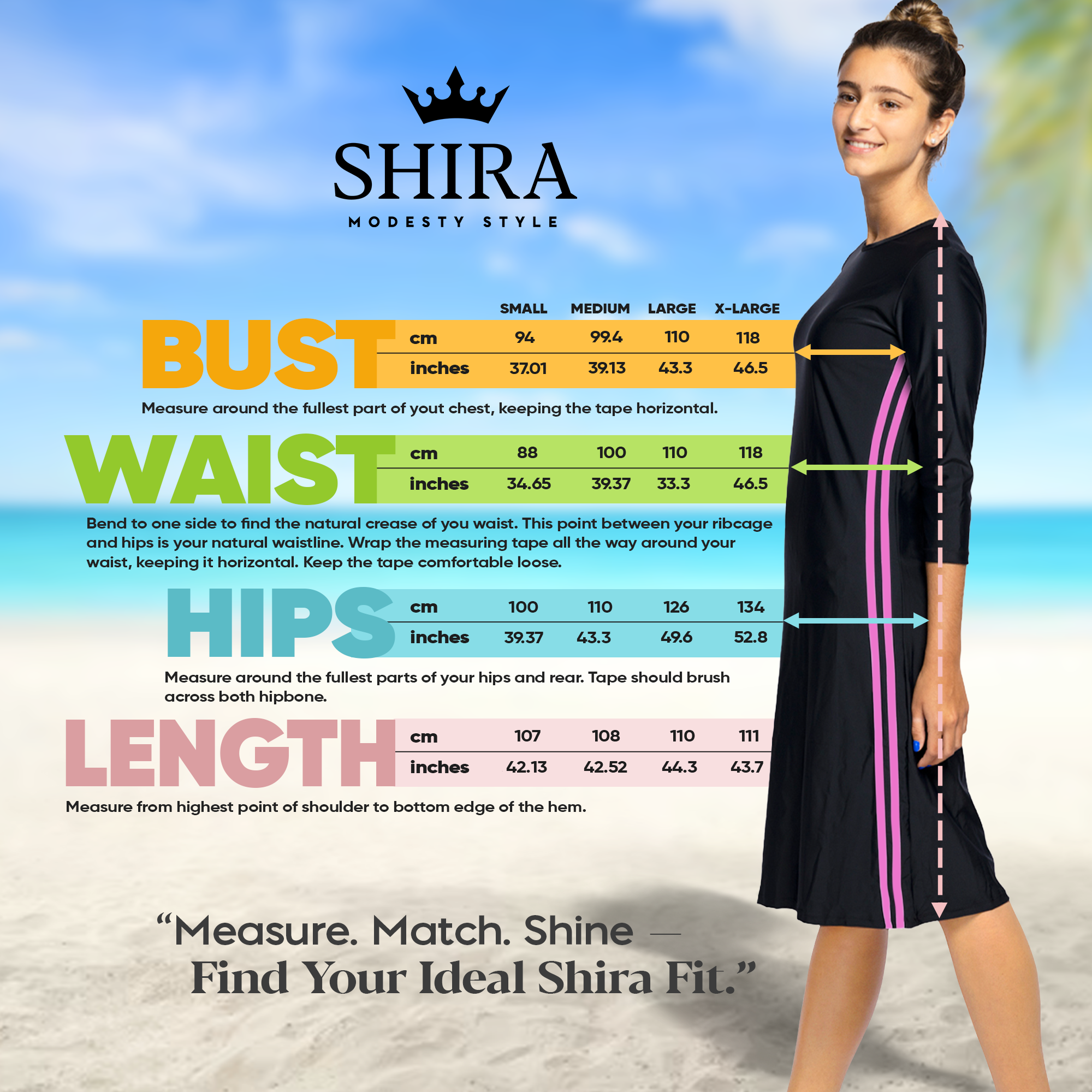 Woman Modest Tznius 3/4 Sleeve Athletic Swimdress Beach Cover up UPF 50+ Sun Protection (Reef in Black / Fuchsia)